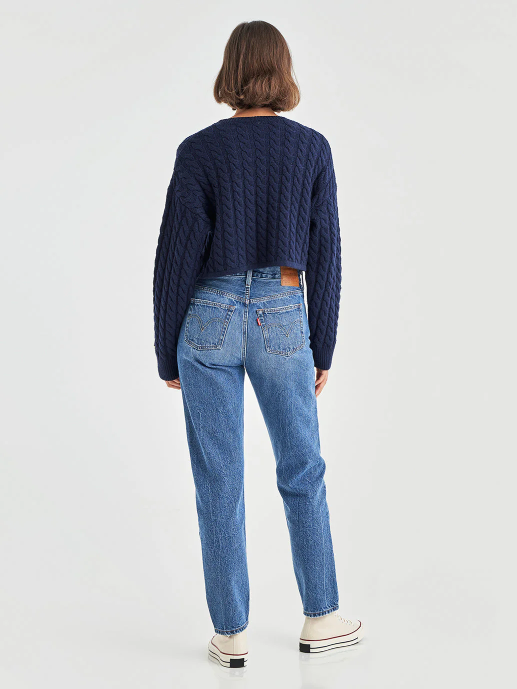 Women's 501'81 Blue Straight Fit High Rise Jeans - Image 3