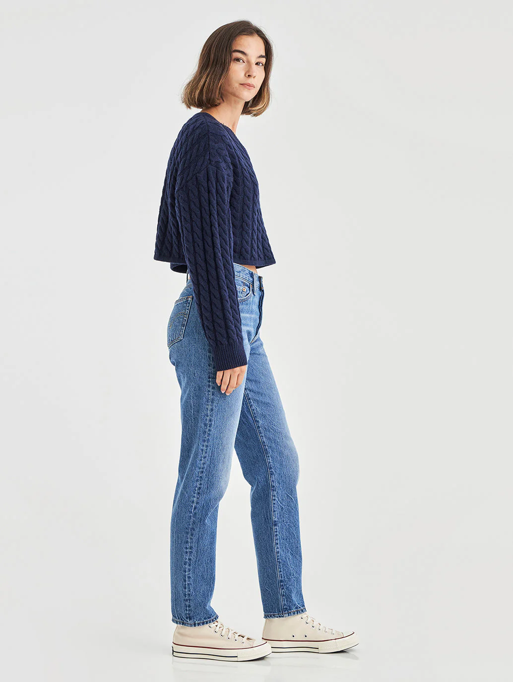 Women's 501'81 Blue Straight Fit High Rise Jeans - Image 5