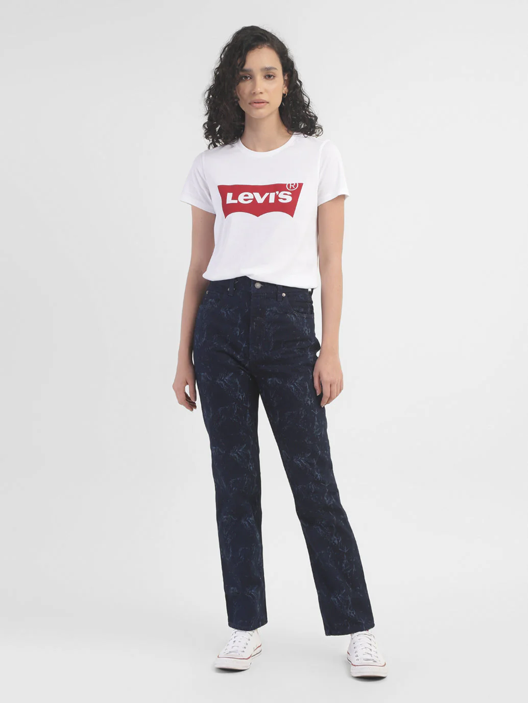 Women's Blue Loose Fit High Rise Jeans - Image 6