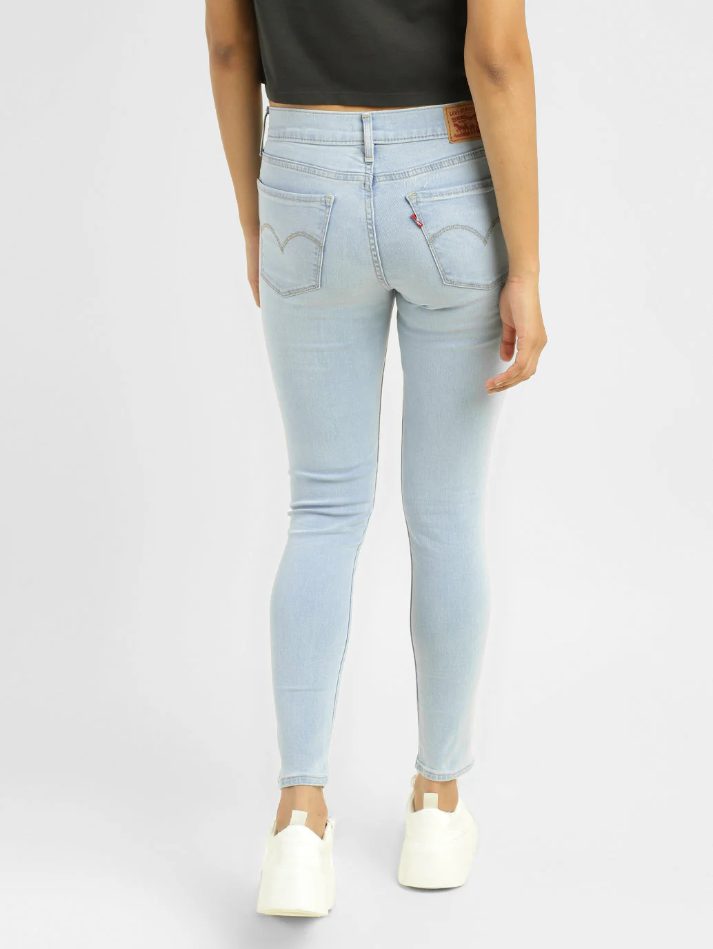 Women's 710 Blue Skinny Fit Mid Rise Jeans - Image 2