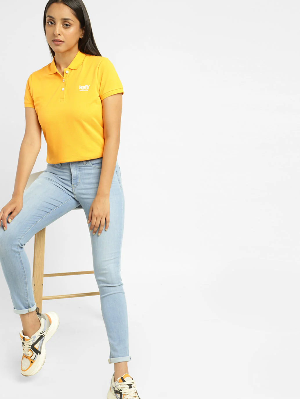 Women's 710 Blue Skinny Fit High Rise Jeans - Image 2