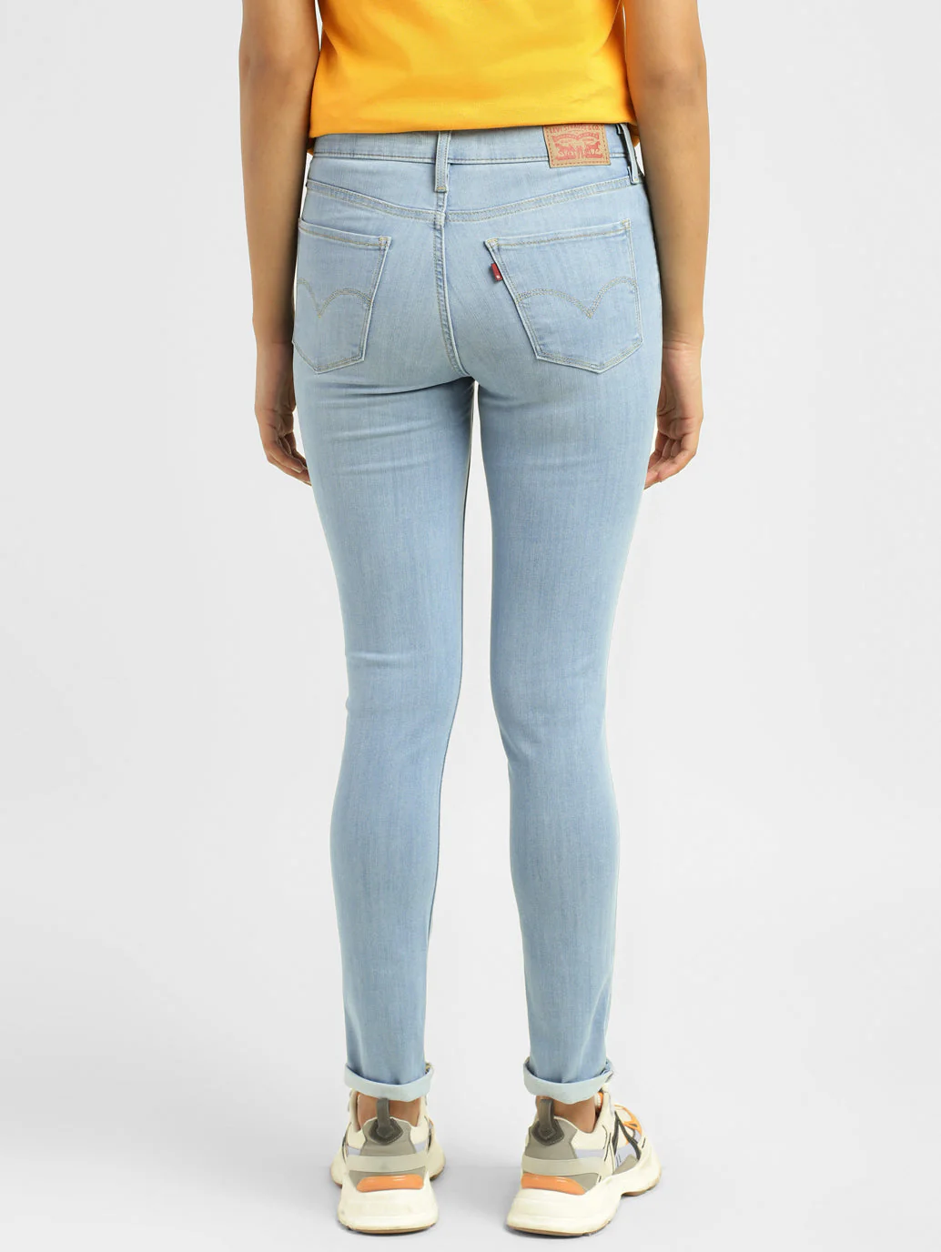 Women's 710 Blue Skinny Fit High Rise Jeans - Image 3