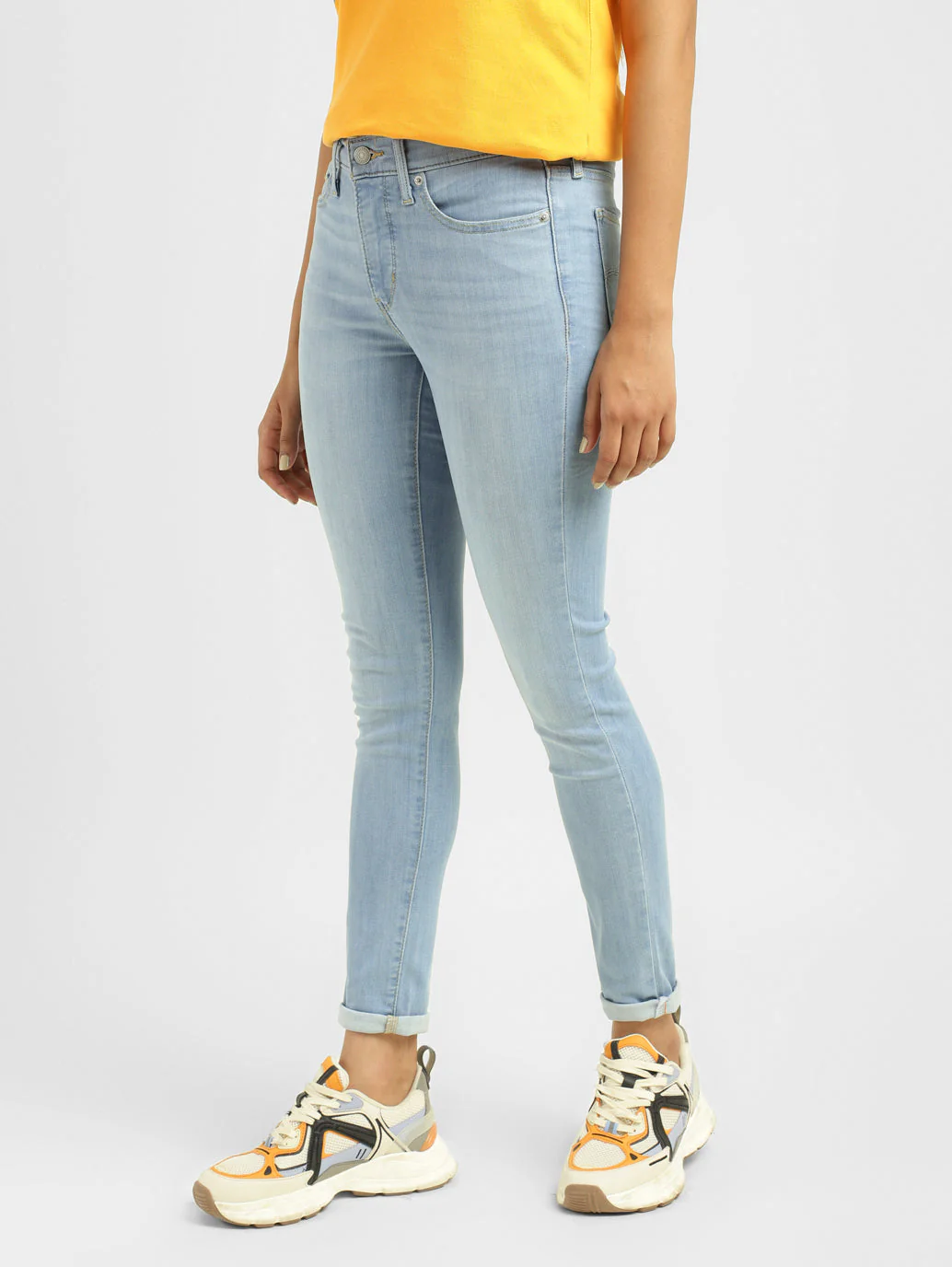 Women's 710 Blue Skinny Fit High Rise Jeans - Image 4