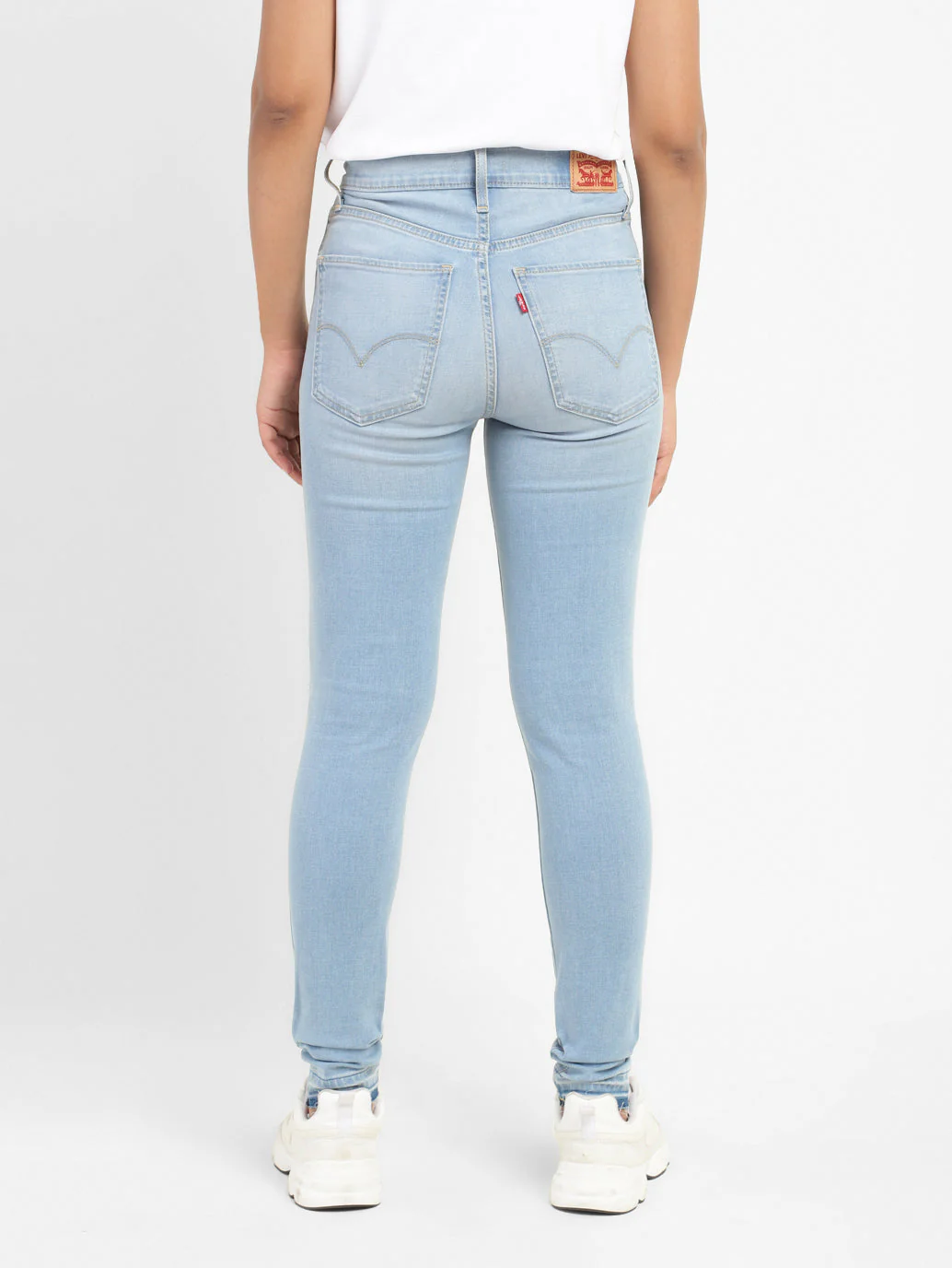Women's 711 Blue Skinny Fit High Rise Jeans - Image 3