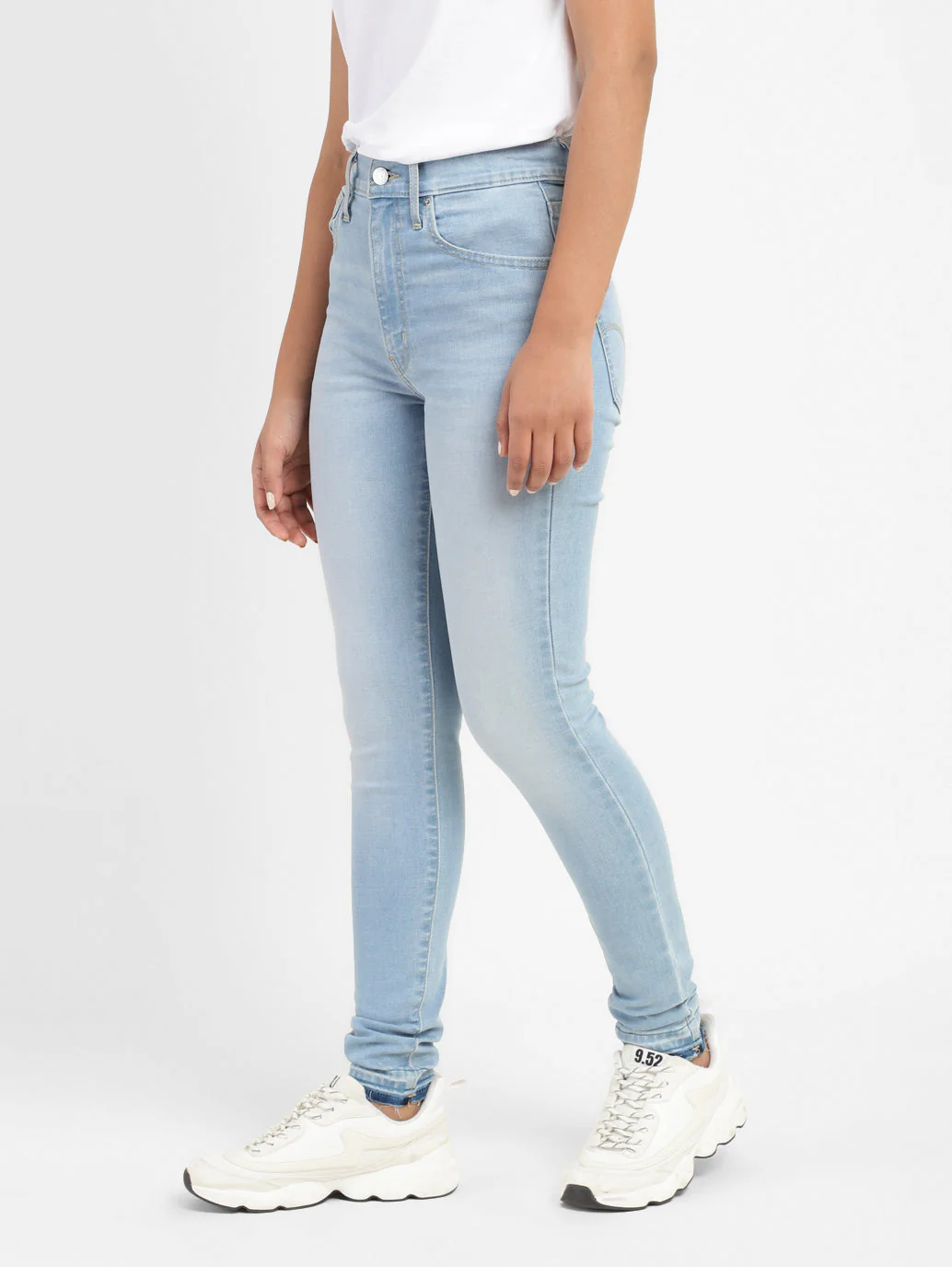 Women's 711 Blue Skinny Fit High Rise Jeans - Image 4