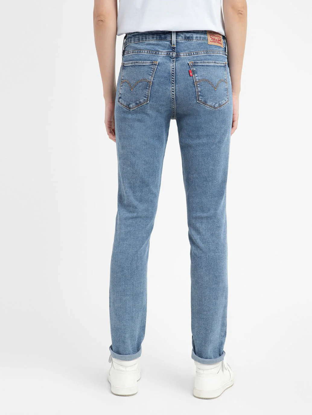 Women's 711 Blue Skinny Fit High Rise Jeans - Image 3