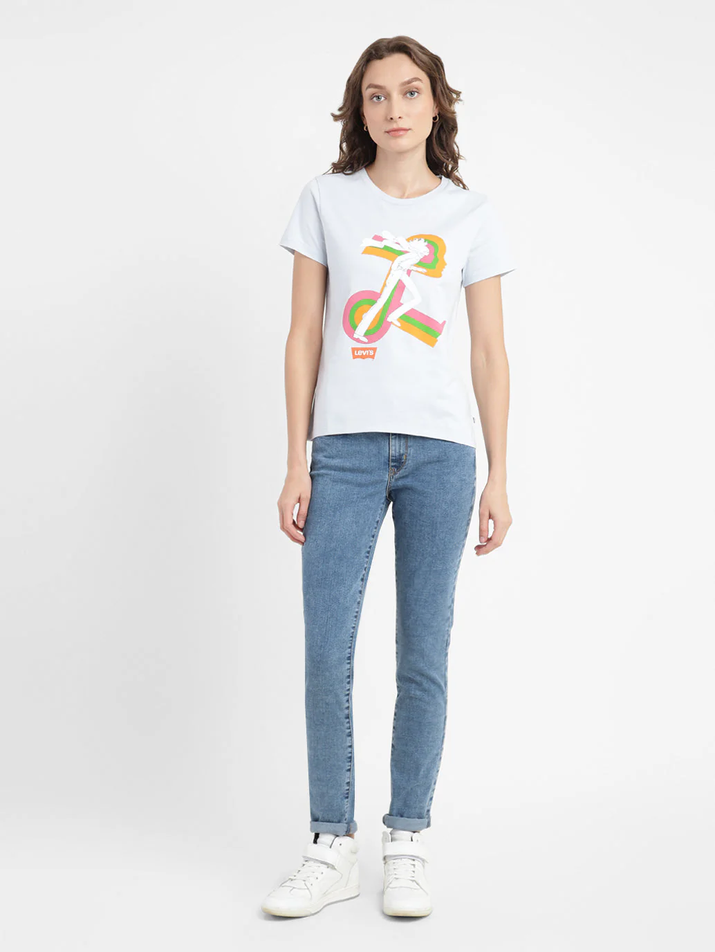 Women's 711 Blue Skinny Fit High Rise Jeans - Image 7