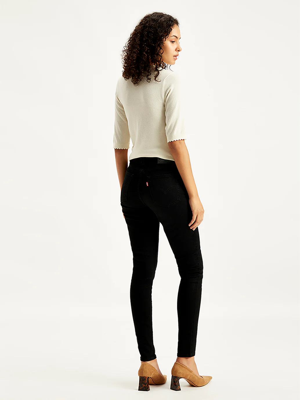 Women's 721 Black Skinny Fit High Rise Jeans - Image 2