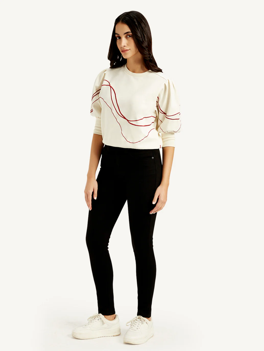 Women's 721 Black Skinny Fit High Rise Jeans - Image 6