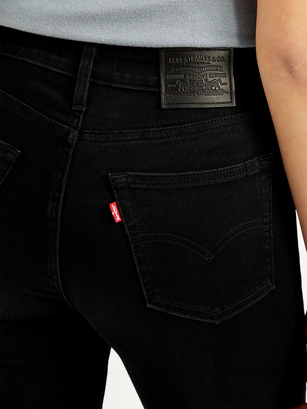 Women's 721 Black Skinny Fit High Rise Jeans - Image 5