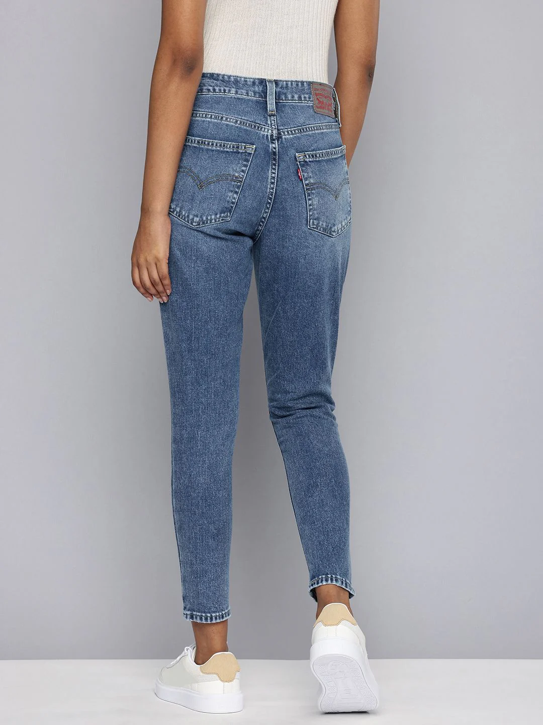 Women's 721 Blue Skinny Fit High Rise Jeans - Image 2