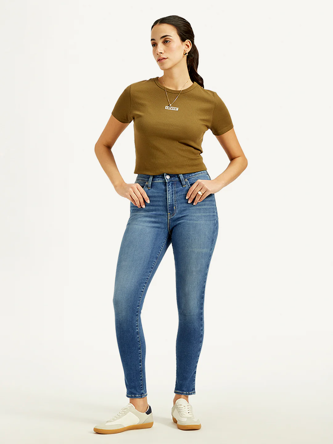 Women's 721 Blue Skinny Fit High Rise Jeans
