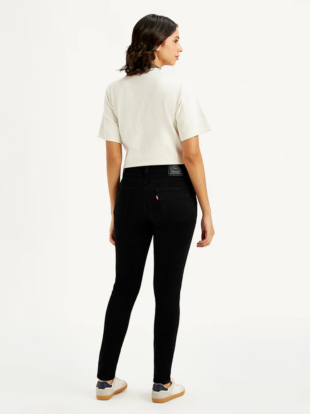 Women's 721 Black Skinny Fit High Rise Jeans - Image 2