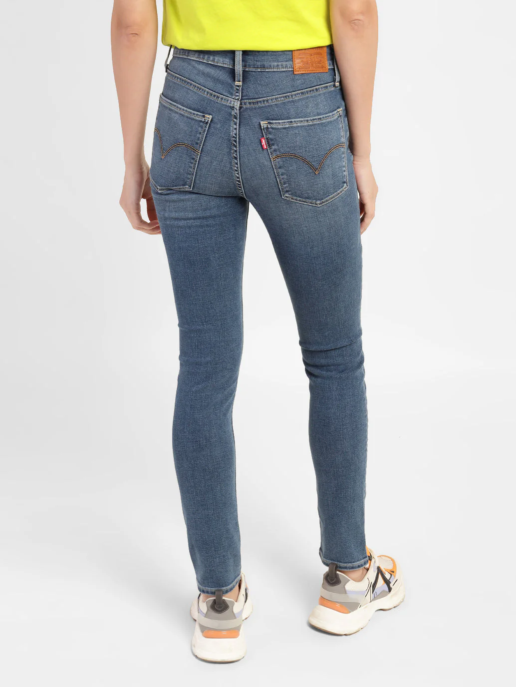 Women's 721 Blue Skinny Fit High Rise Jeans - Image 3