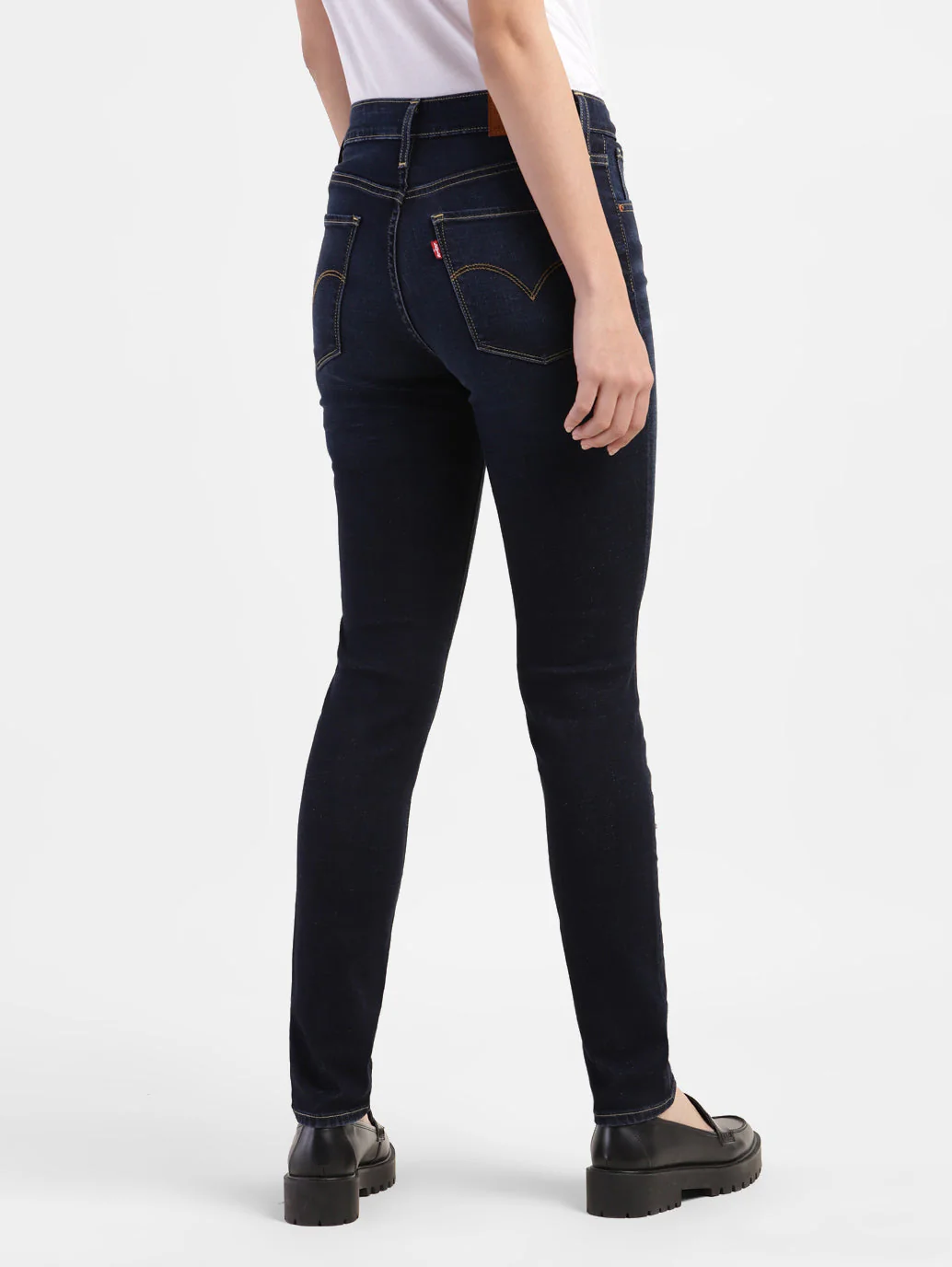 Women's 721 Blue Skinny Fit High Rise Jeans - Image 3