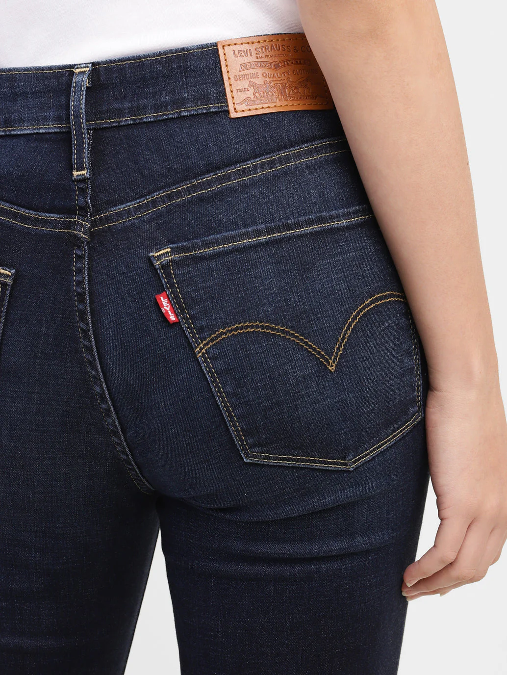 Women's 721 Blue Skinny Fit High Rise Jeans - Image 8
