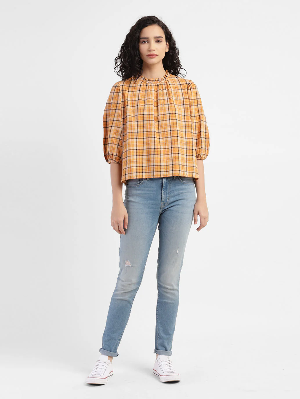 Women's 721 Blue Skinny Fit High Rise Jeans - Image 6