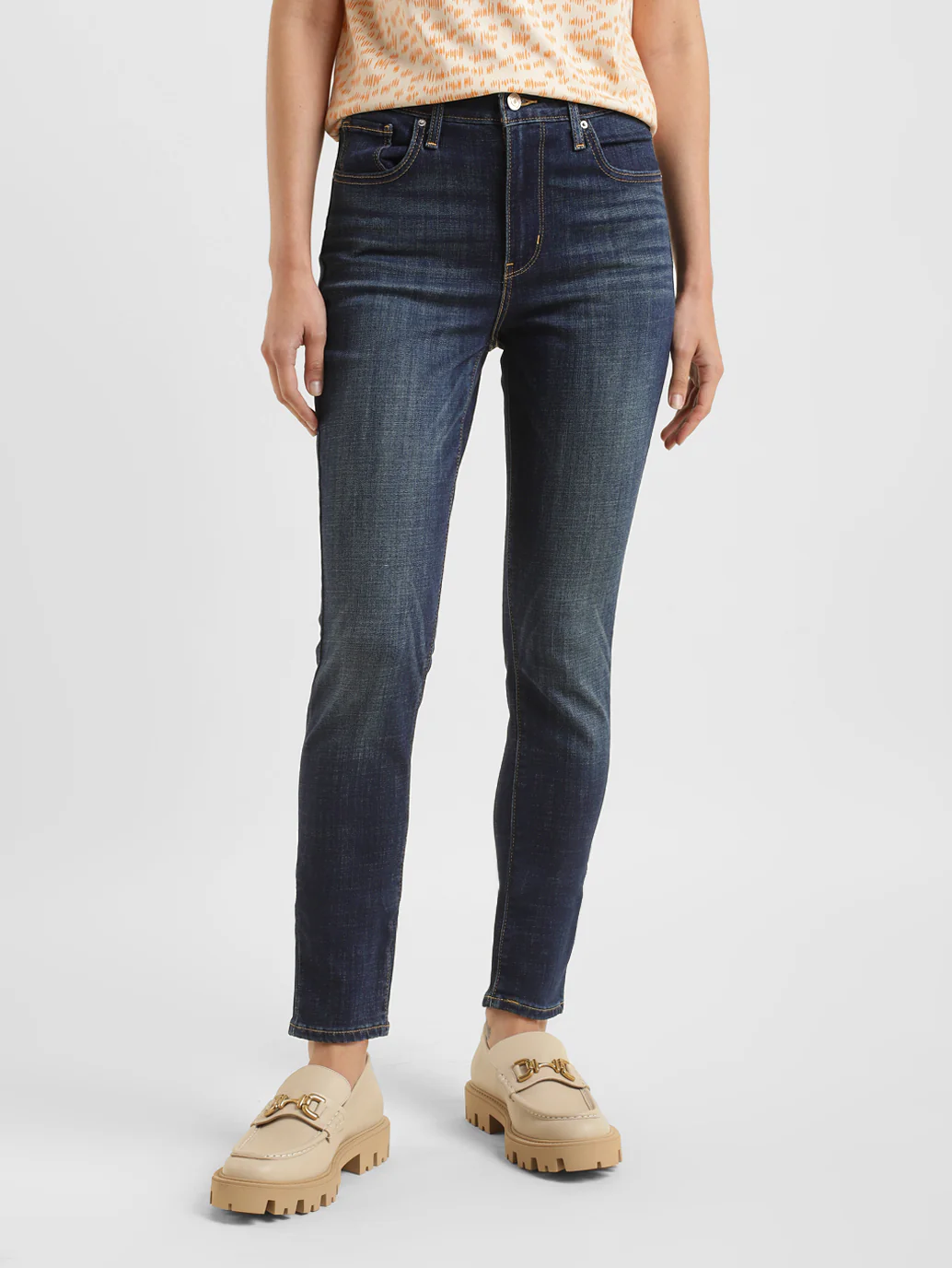 Women's 721 Blue Skinny Fit High Rise Jeans - Image 2