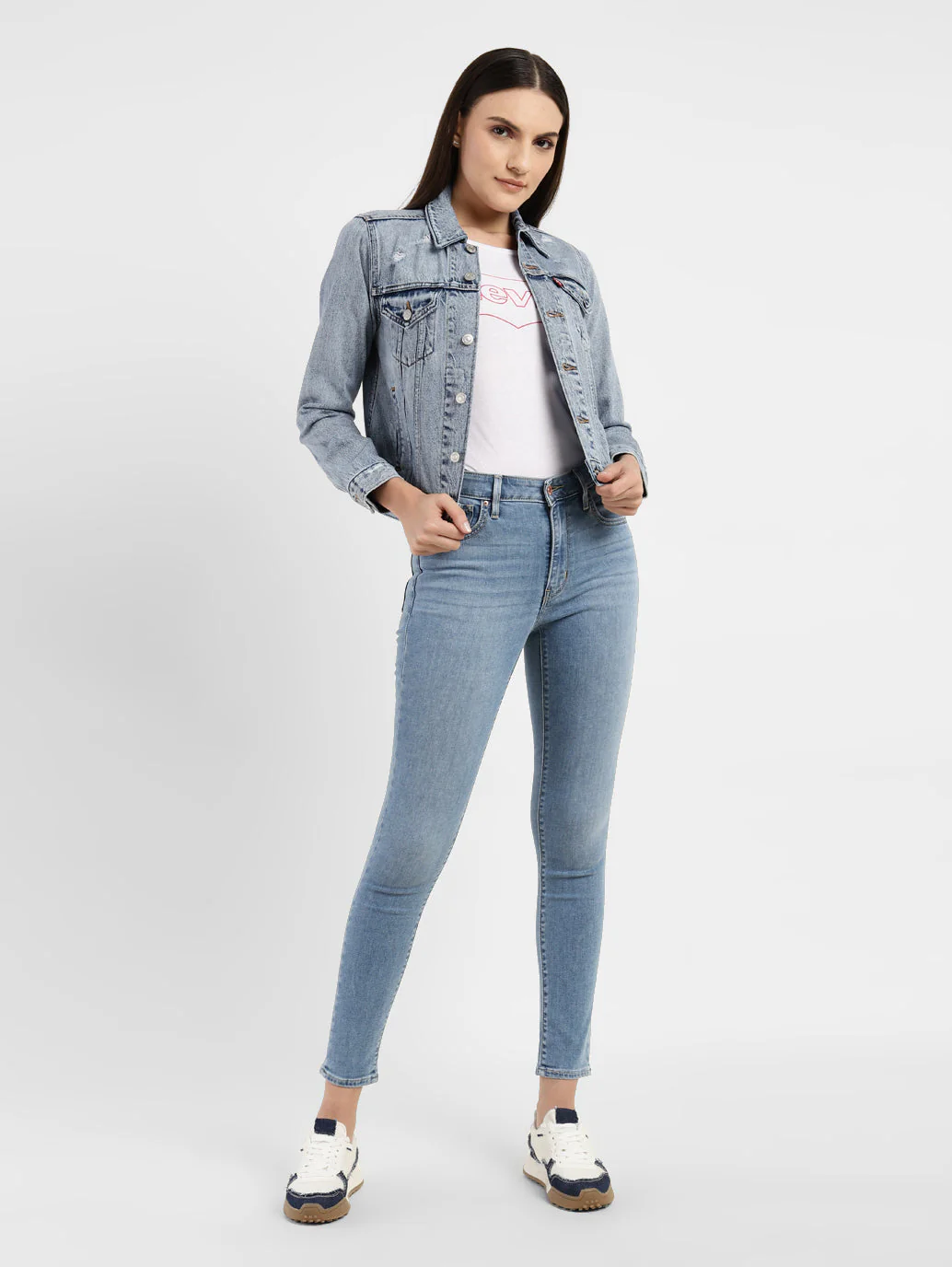 Women's 721 Blue Skinny Fit High Rise Jeans