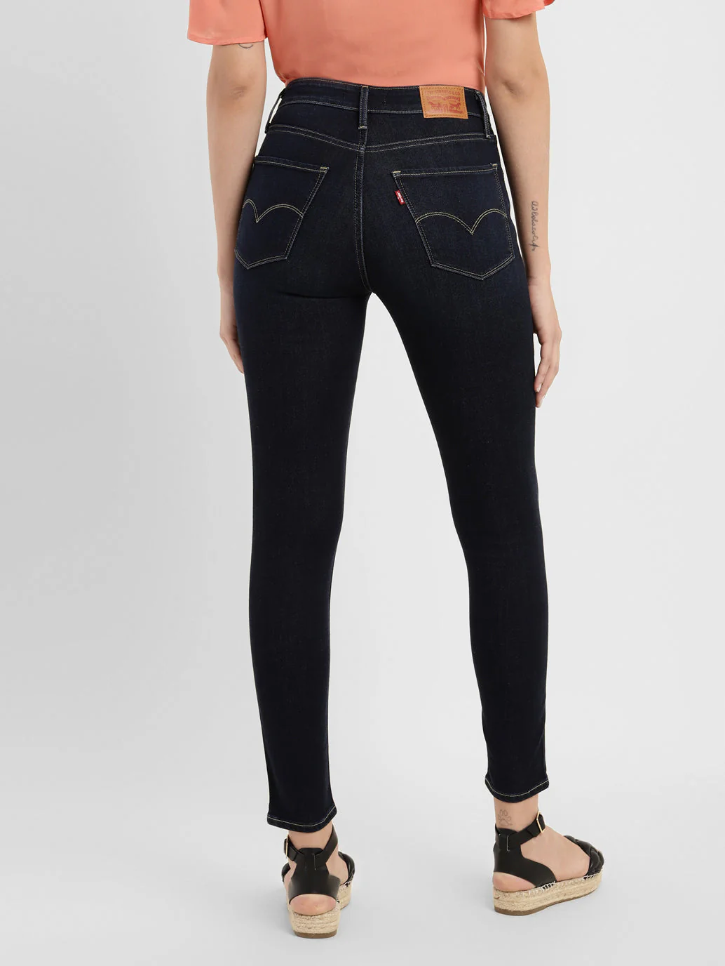 Women's 721 Navy Blue Skinny Fit High Rise Jeans - Image 3