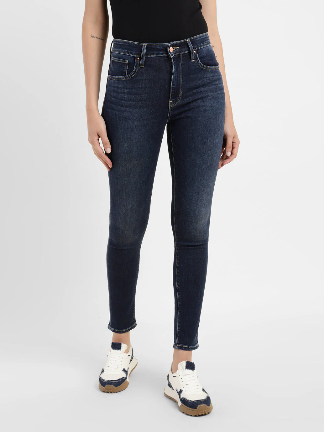 Women's 721 Blue Skinny Fit High Rise Jeans