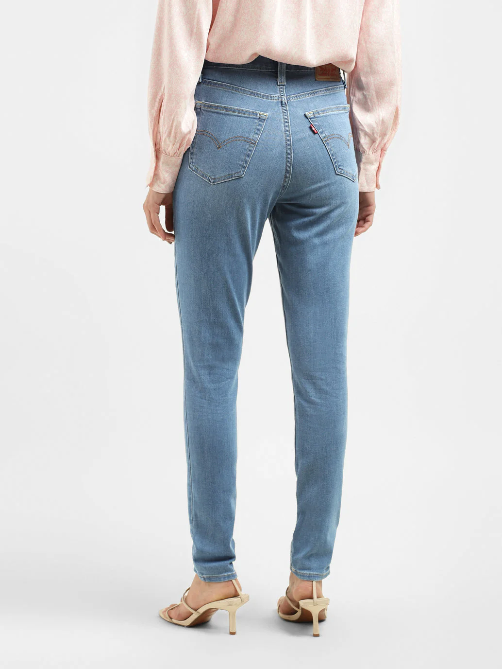 Women's 721 Blue Skinny Fit High Rise Jeans - Image 3