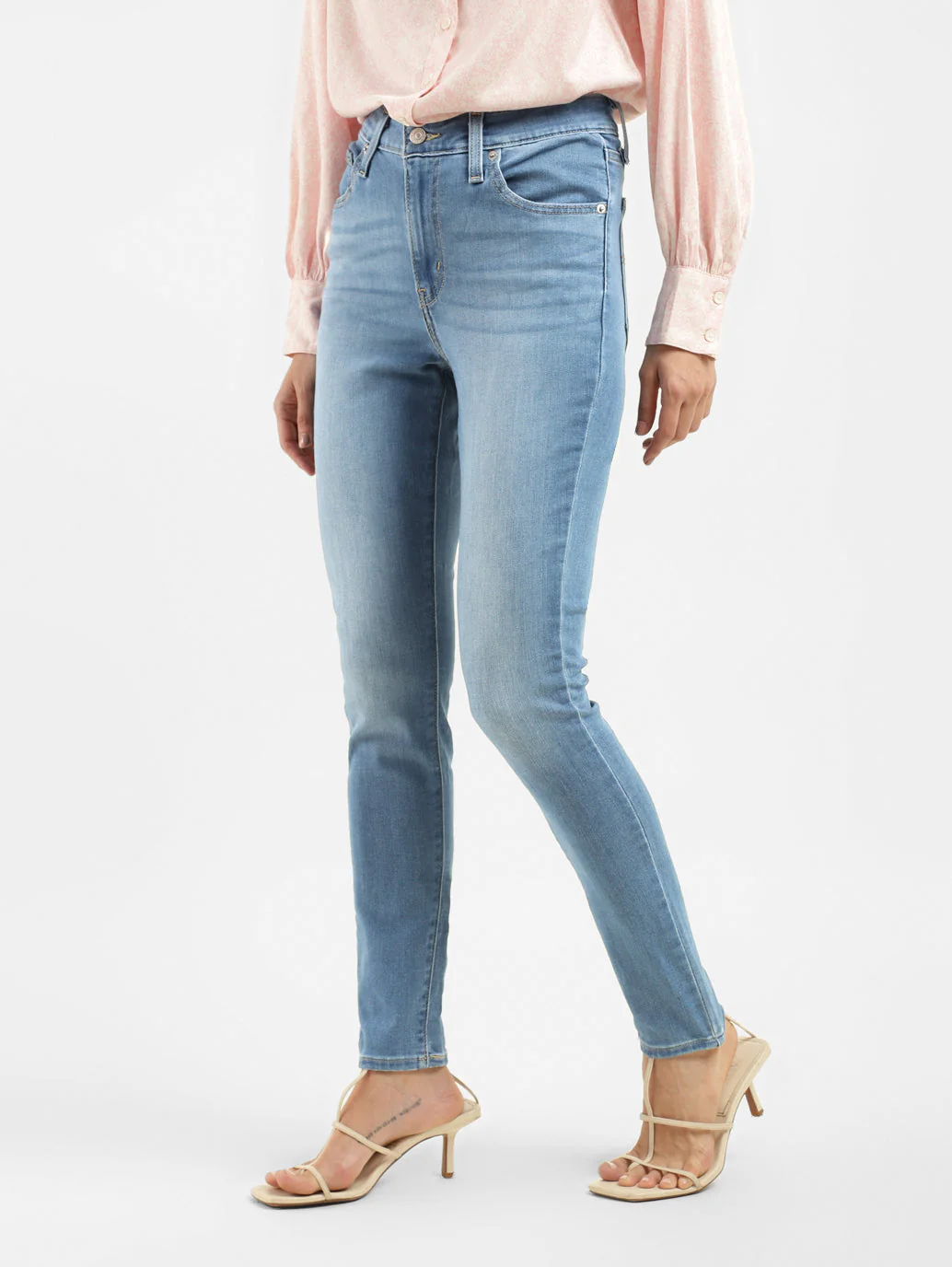 Women's 721 Blue Skinny Fit High Rise Jeans - Image 5