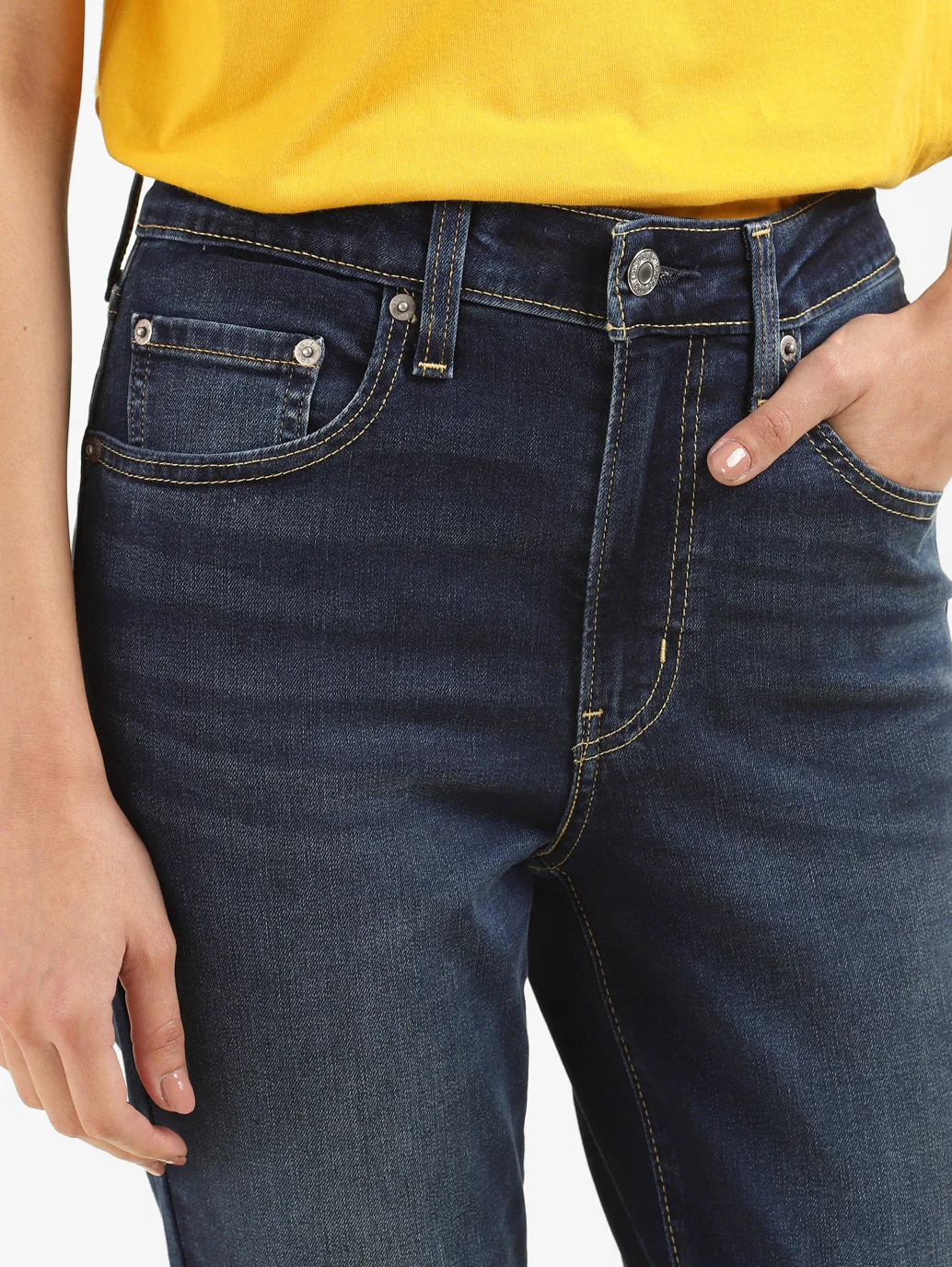 Women's 721 Blue Skinny Fit High Rise Jeans - Image 6