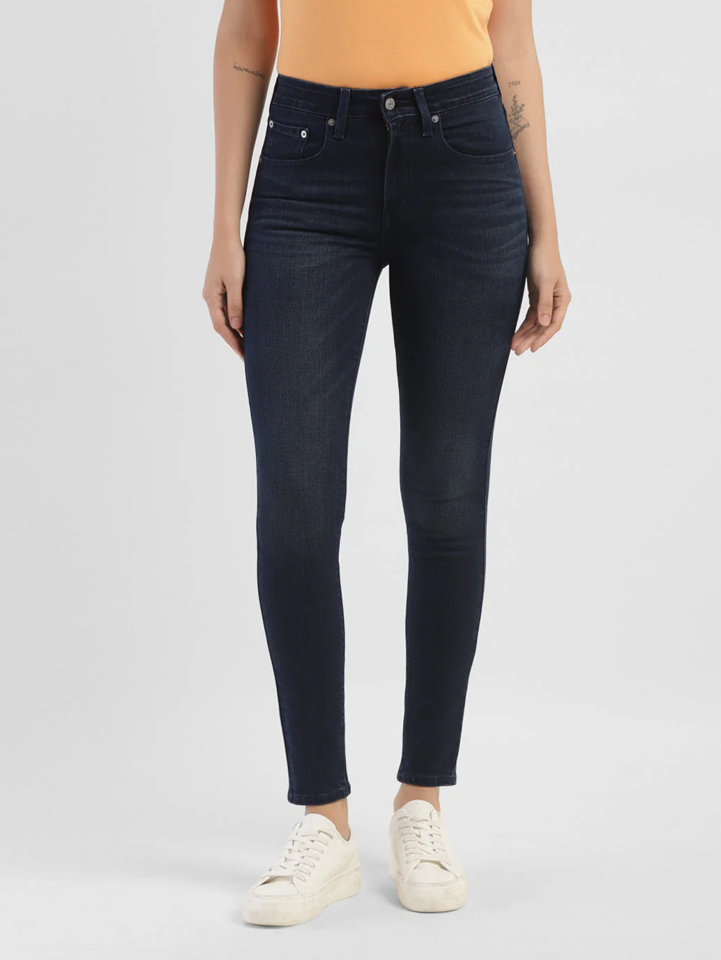 Women's 721 Blue Skinny Fit High Rise Jeans - Image 2