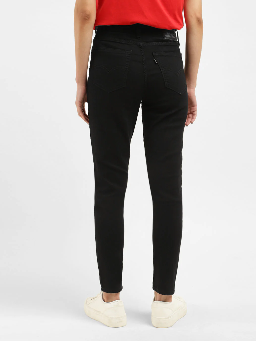Women's 721 Black Skinny Fit High Rise Jeans - Image 3