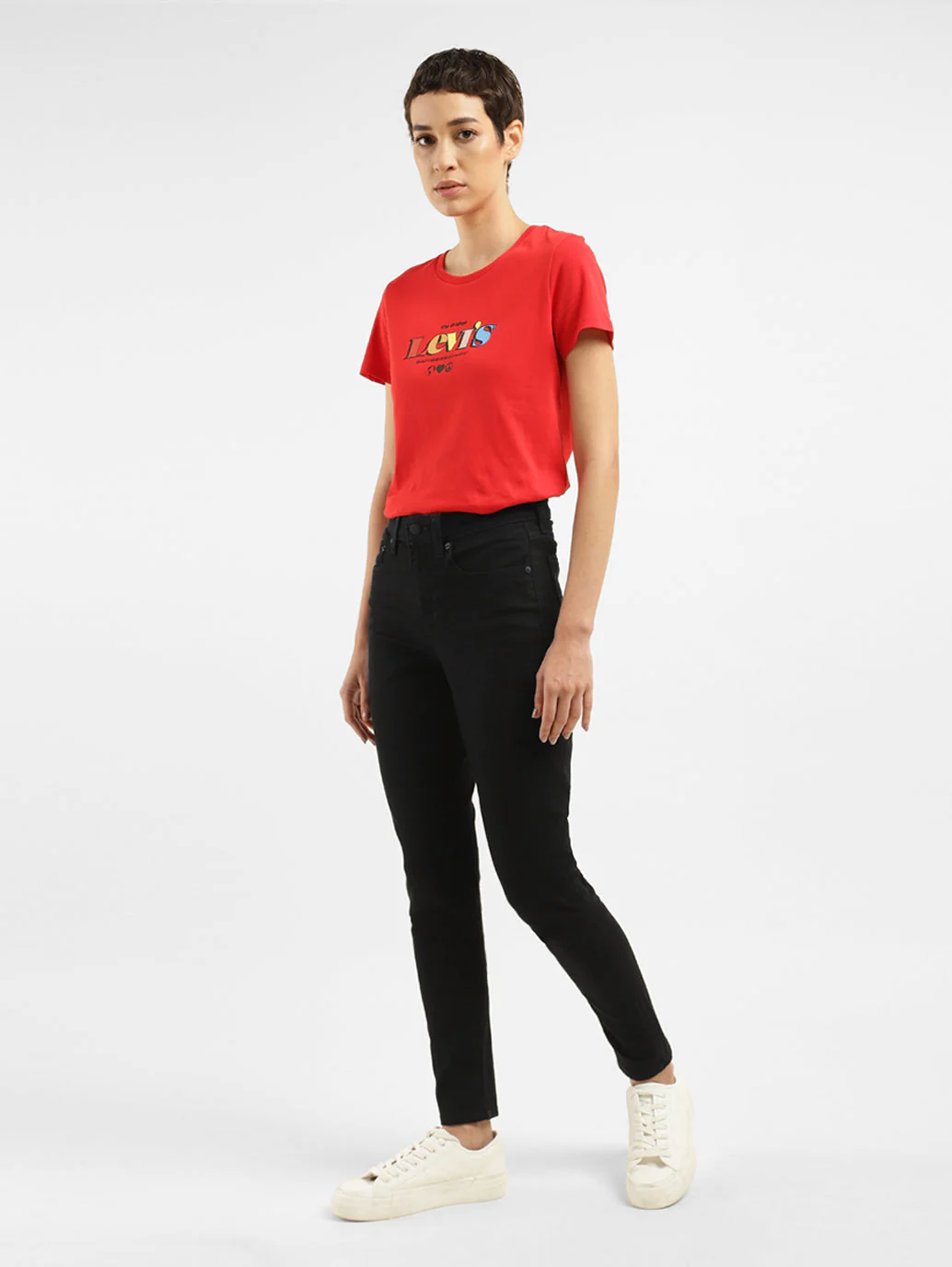 Women's 721 Black Skinny Fit High Rise Jeans - Image 8