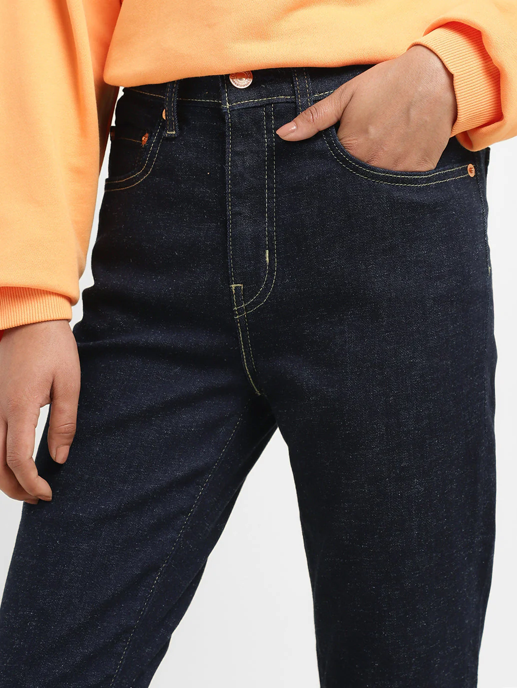 Women's 721 Navy Blue Skinny Fit High Rise Jeans - Image 7