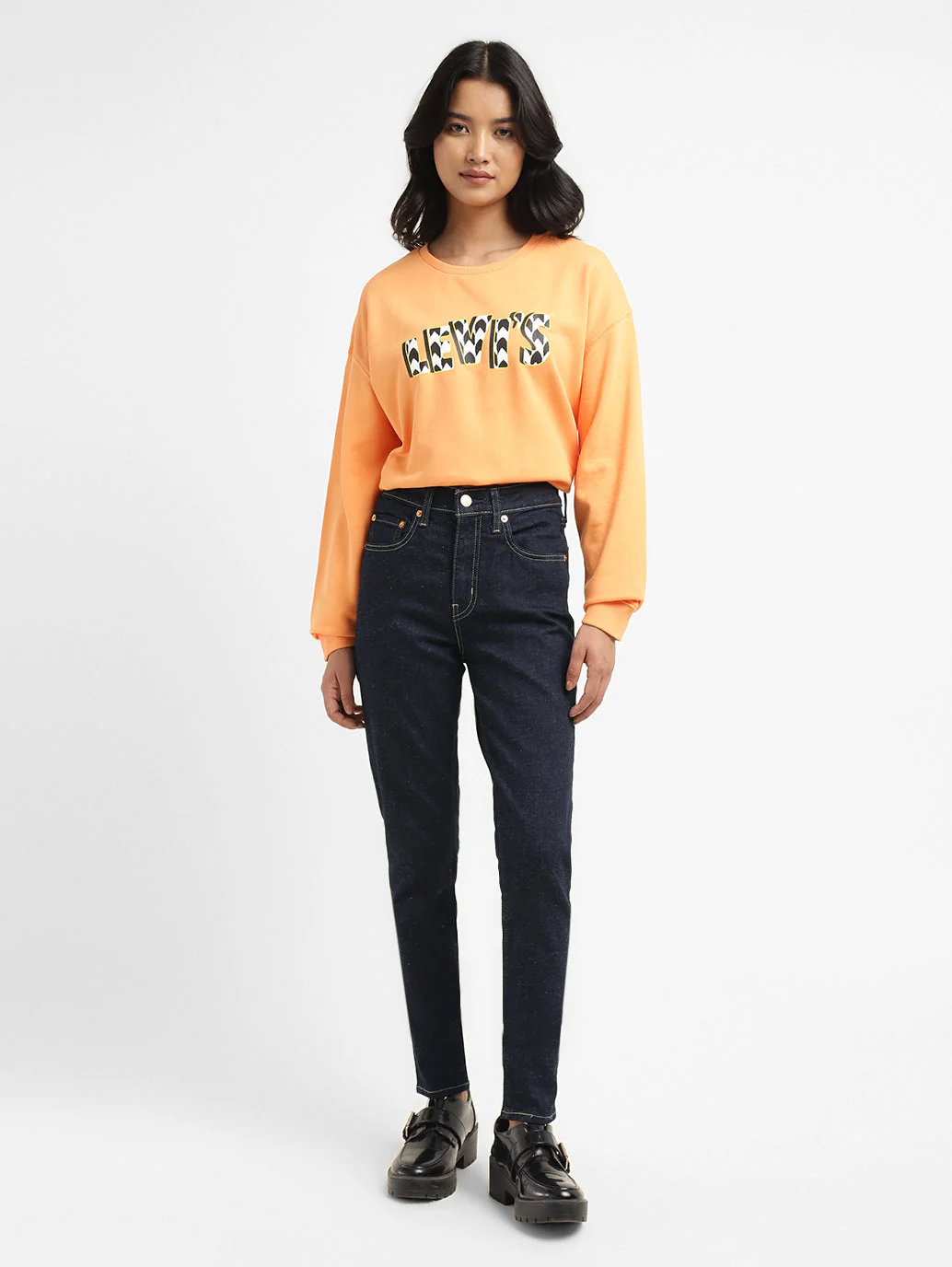 Women's 721 Navy Blue Skinny Fit High Rise Jeans - Image 8