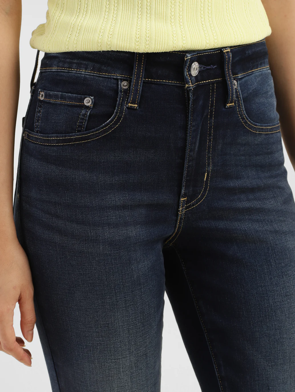 Women's 721 Blue Skinny Fit High Rise Jeans - Image 5