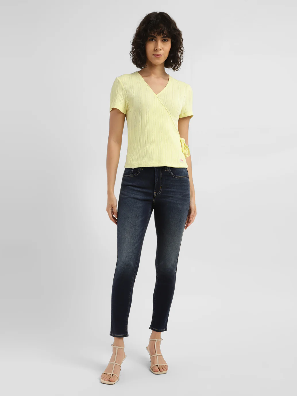 Women's 721 Blue Skinny Fit High Rise Jeans - Image 7