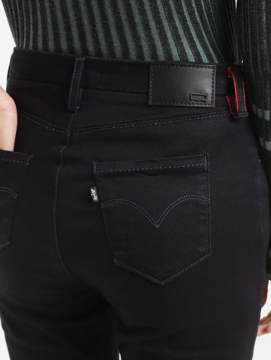 Women's 721 Navy Blue Skinny Fit High Rise Jeans - Image 7