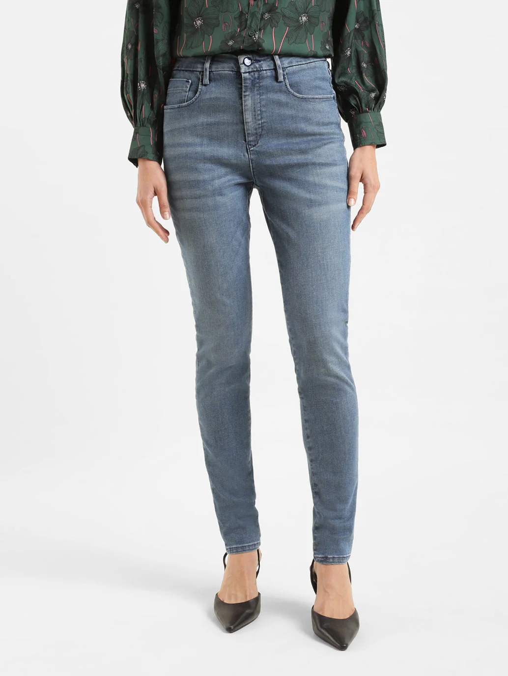 Women's 721 Blue Skinny Fit High Rise Jeans