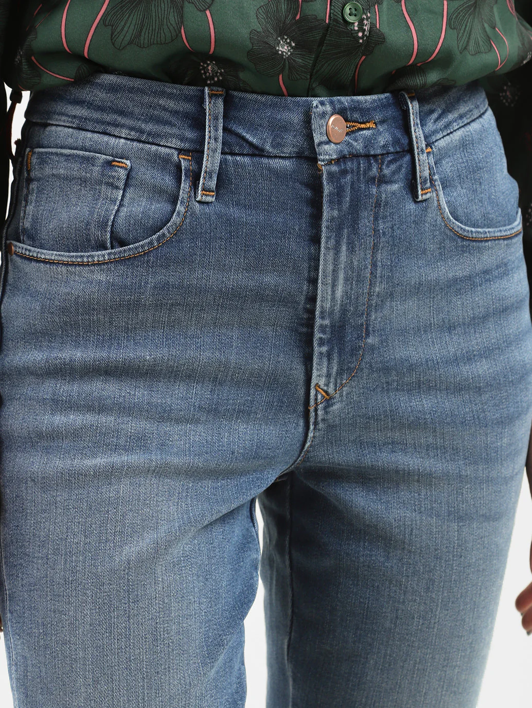 Women's 721 Blue Skinny Fit High Rise Jeans - Image 7