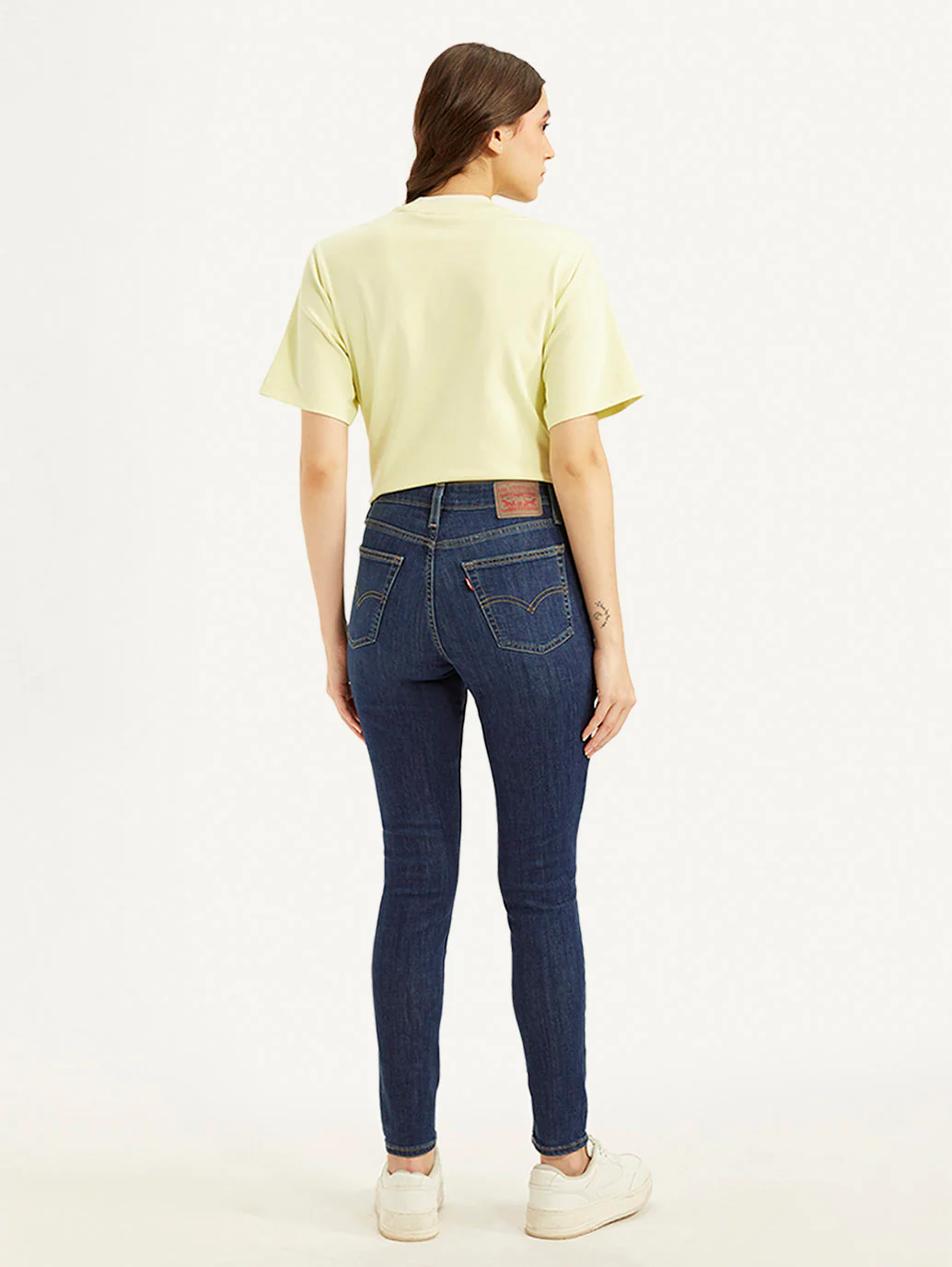 Women's 721 Blue Skinny Fit High Rise Jeans - Image 3