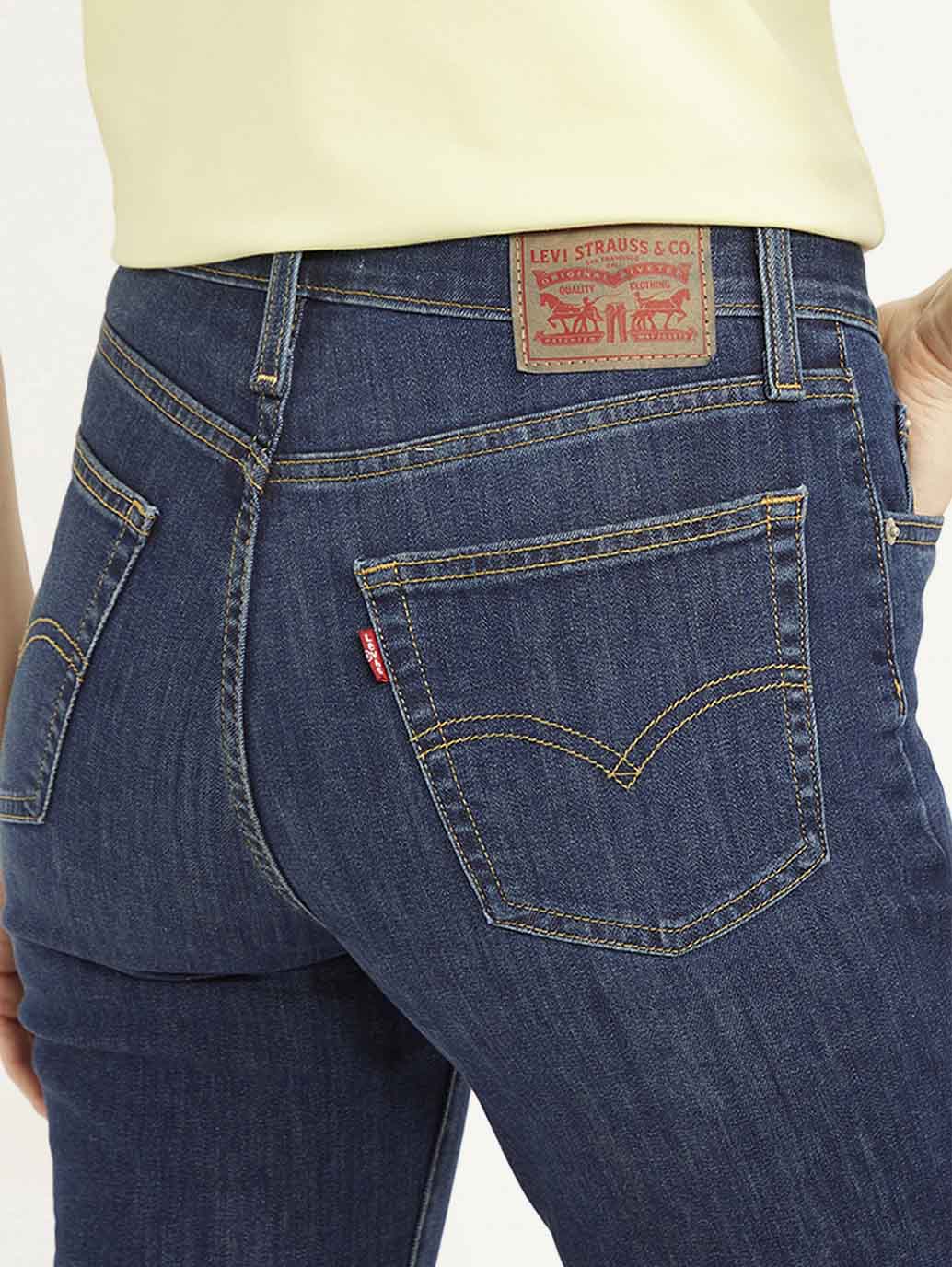 Women's 721 Blue Skinny Fit High Rise Jeans - Image 5