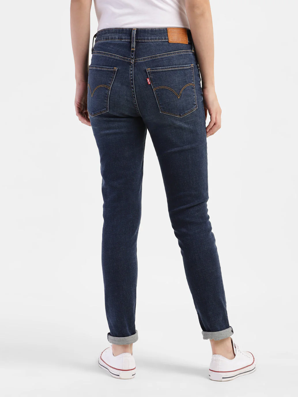 Women's 721 Indigo Skinny Fit High Rise Jeans - Image 3