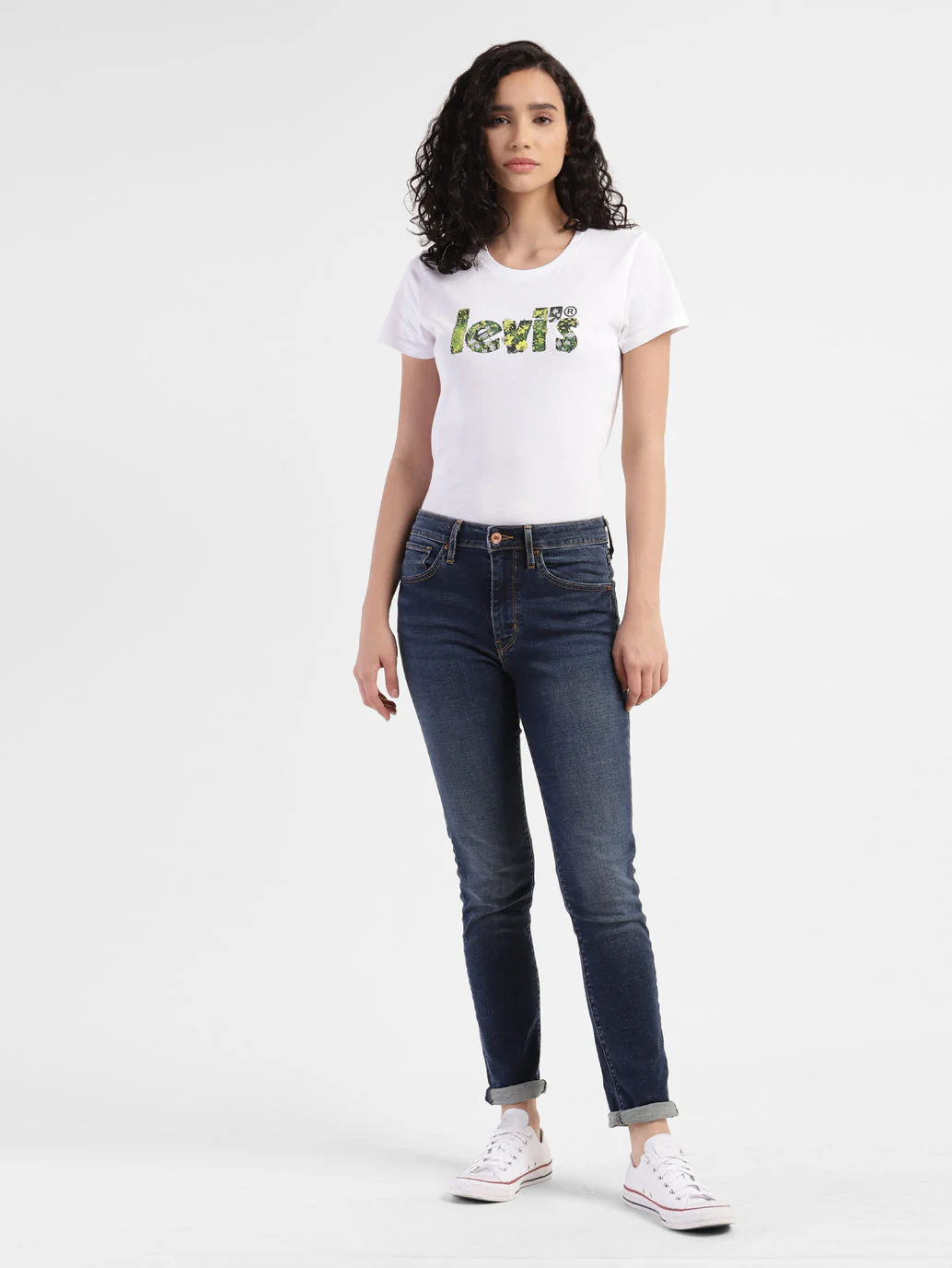 Women's 721 Indigo Skinny Fit High Rise Jeans - Image 6