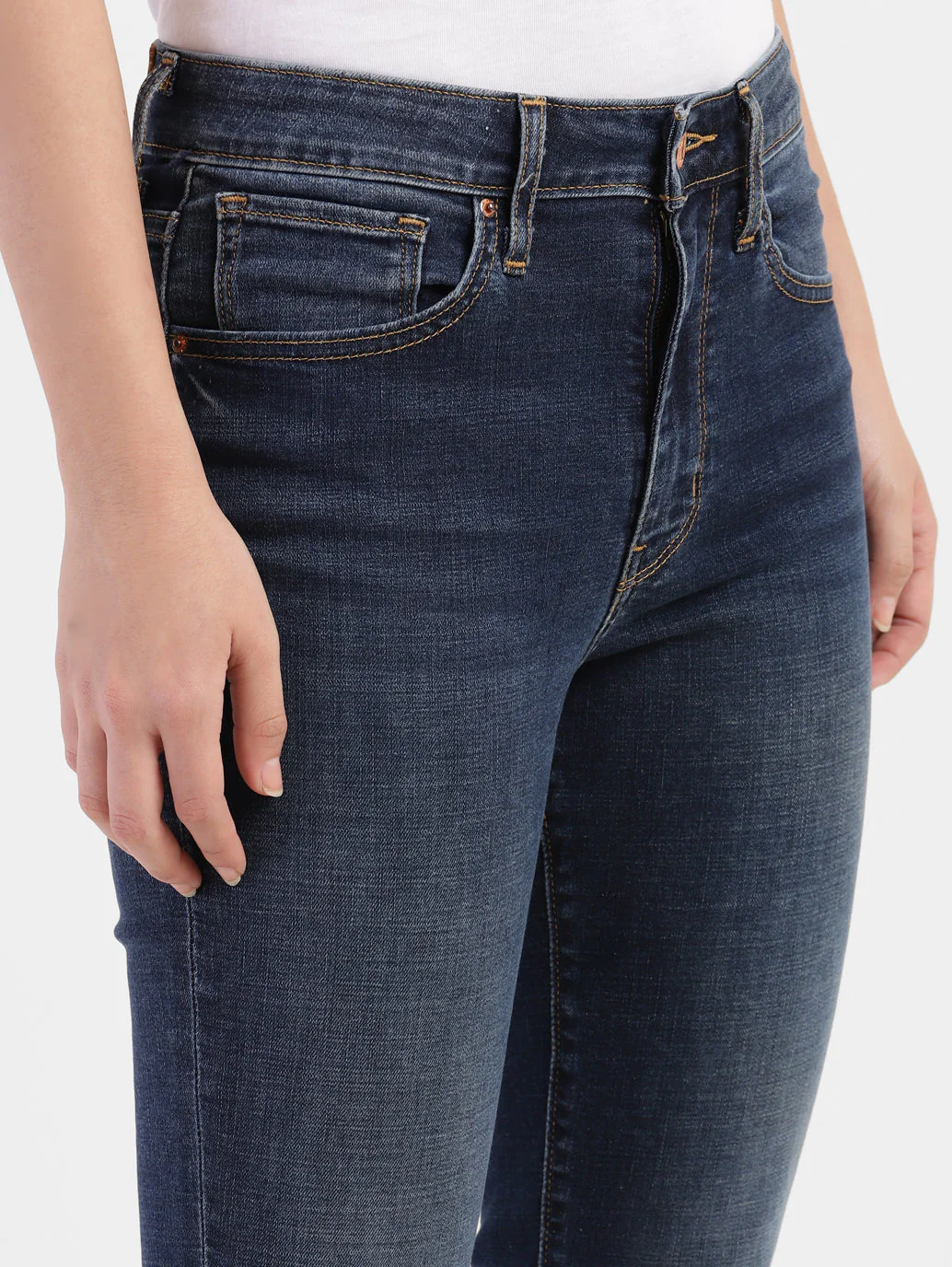 Women's 721 Indigo Skinny Fit High Rise Jeans - Image 7