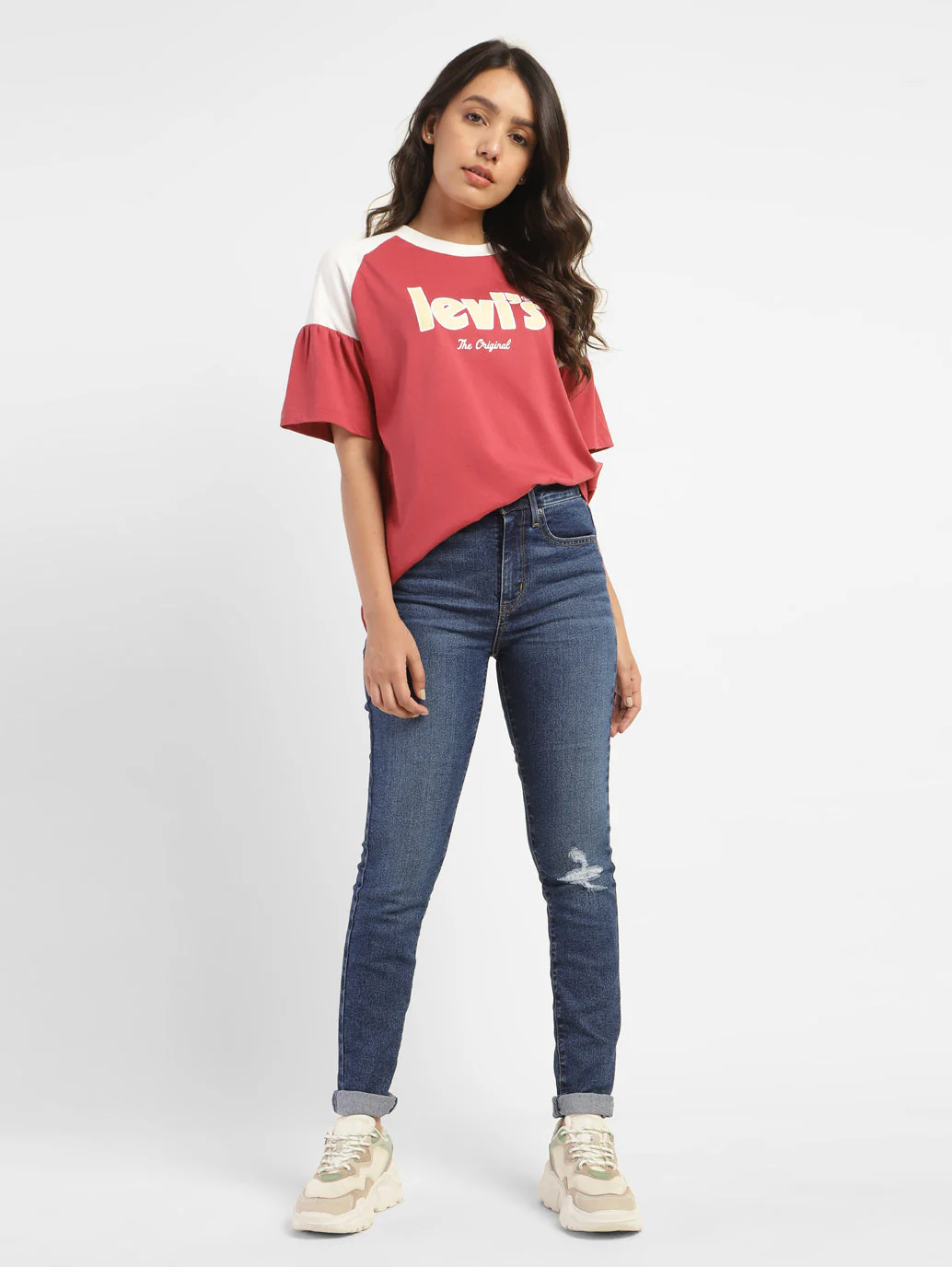Women's 721 Blue Skinny Fit High Rise Jeans
