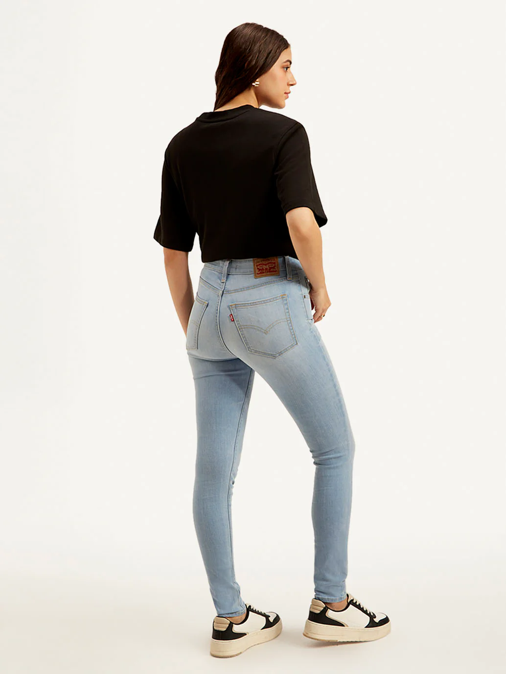 Women's 721 Light Blue Skinny Fit High Rise Jeans