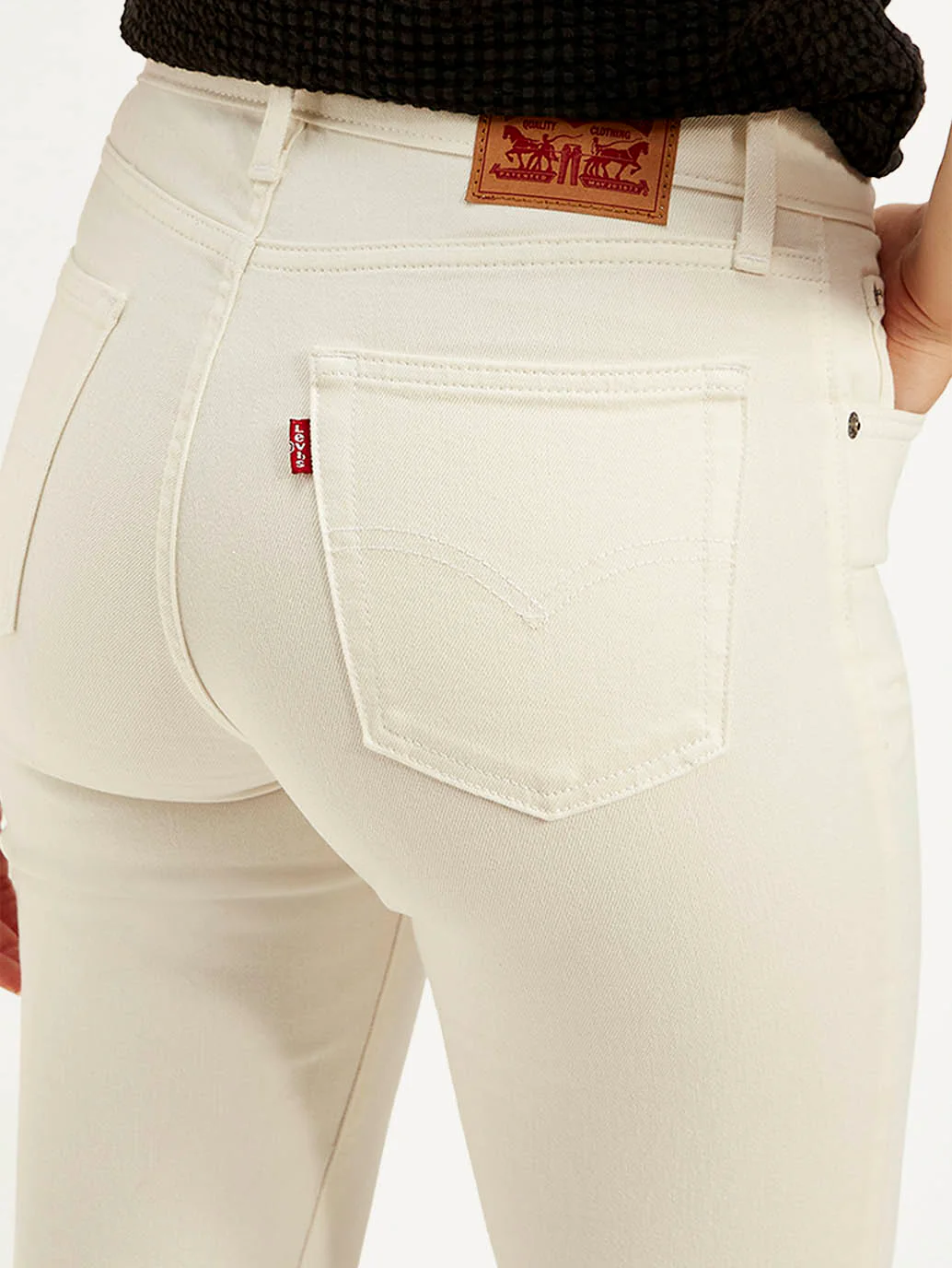 Women's 721 Off White Skinny Fit High Rise Jeans - Image 5