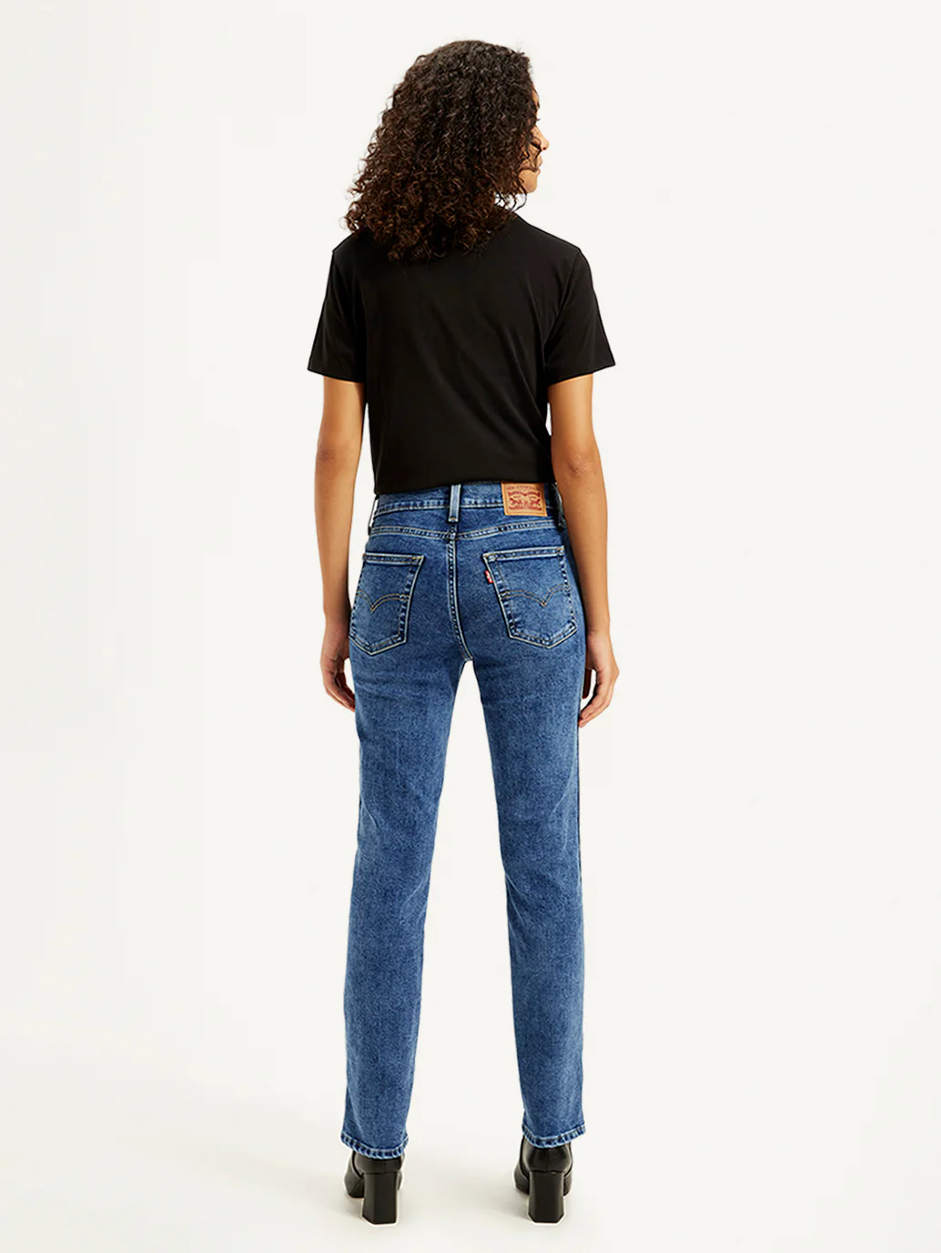 Women's 724 Blue Slim Straight Fit High Rise Jeans - Image 3