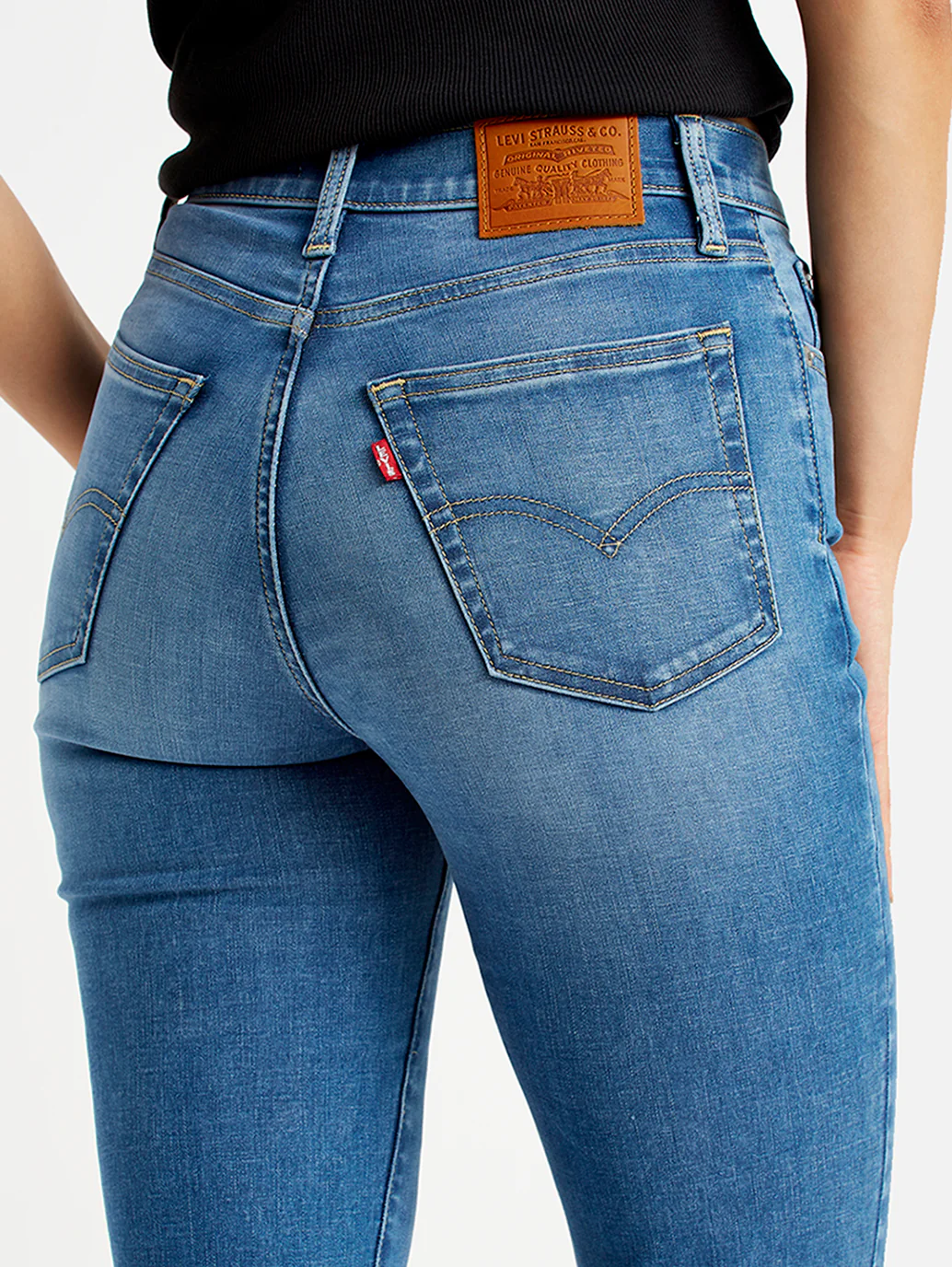 Women's 724 Blue Slim Straight Fit High Rise Jeans - Image 5