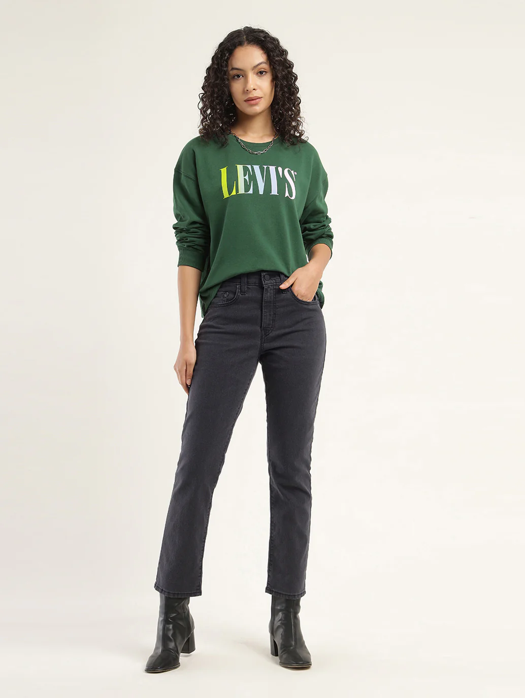 Women's 710 Black Skinny Fit High Rise Jeans