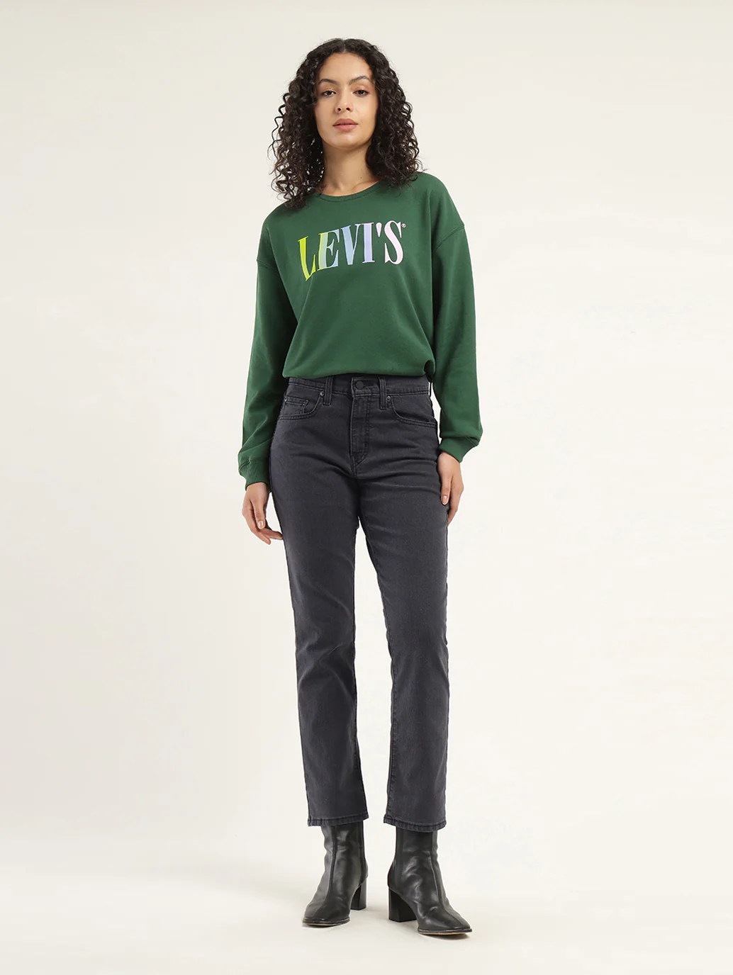 Women's 710 Black Skinny Fit High Rise Jeans - Image 2